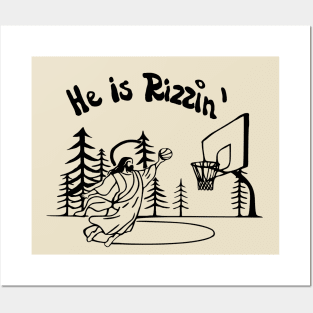 Funny slogan easter he is rizzen Posters and Art